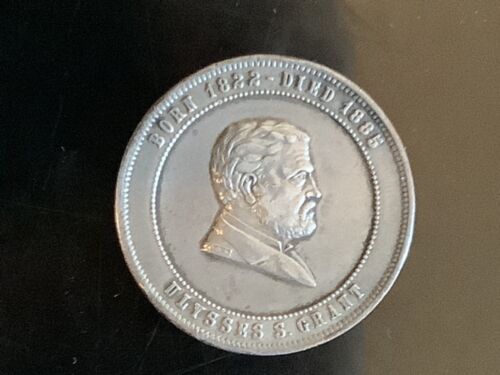 1896 10Th.Commemoration The Birth Gen.U.S.Grant Silver Medal 34mm.