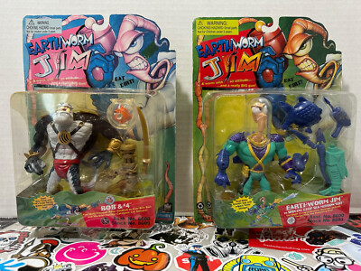 Earthworm Jim Special Deep Sea Mission Suit Werewolf Bob & #4 Action Figures NEW