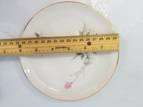 Golden Rose Fine China Japan Bread Plate Gold Trim Pink Rose