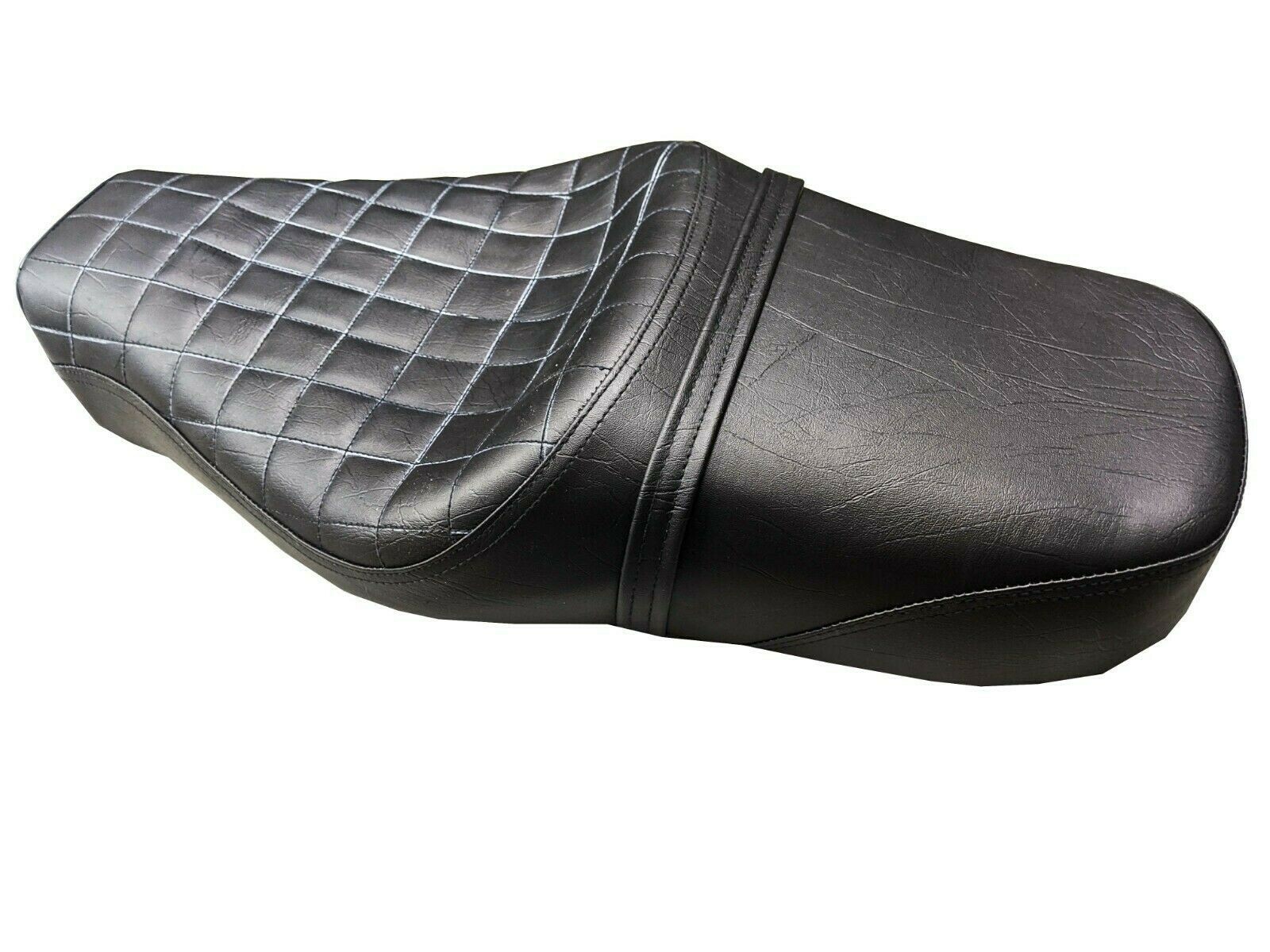 FOR Royal Enfield Interceptor 650 Custom Made Cushioned Dual Seat Box Black  