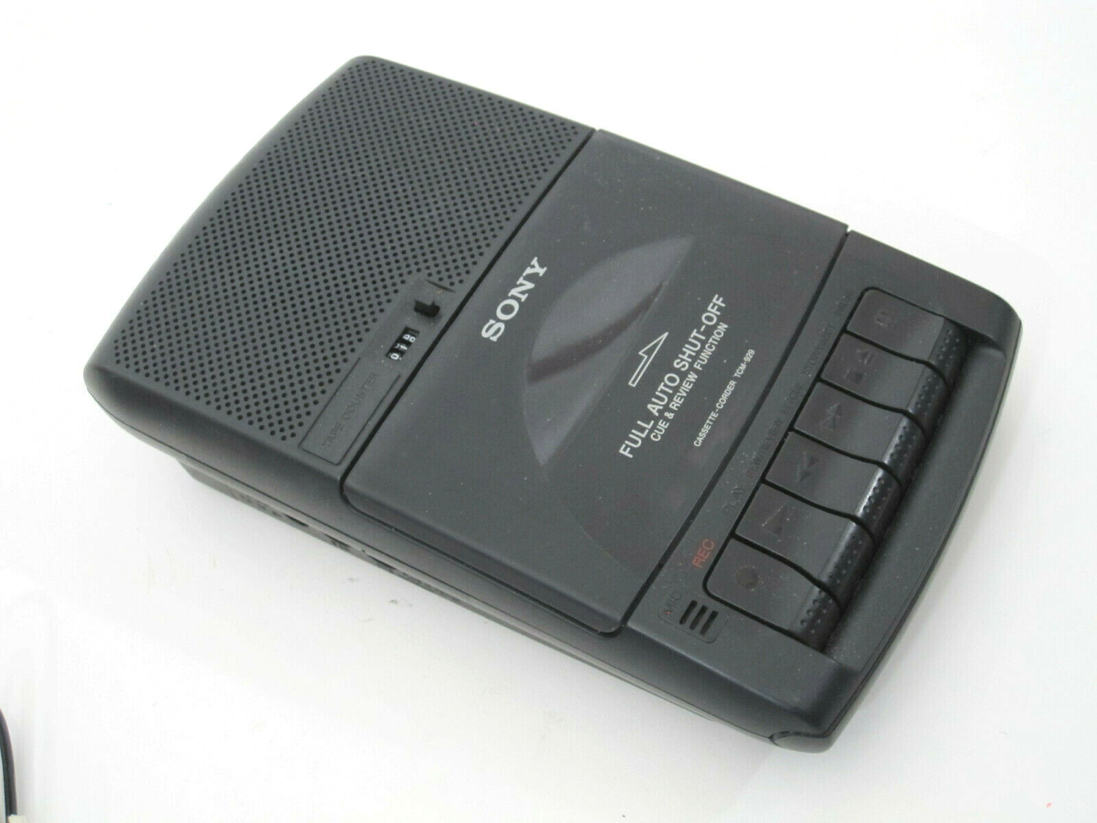 Sony TCM-929 Portable Cassette Player Recorder Full Auto Shut Off AC Adapter