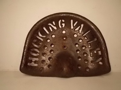 Rare Antique vintage cast iron tractor seat Hocking Valley