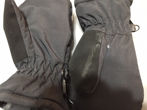 Columbia Size 0/S Toddler Gloves Kids Mittens Winter Snow Ski Black Zip Padded