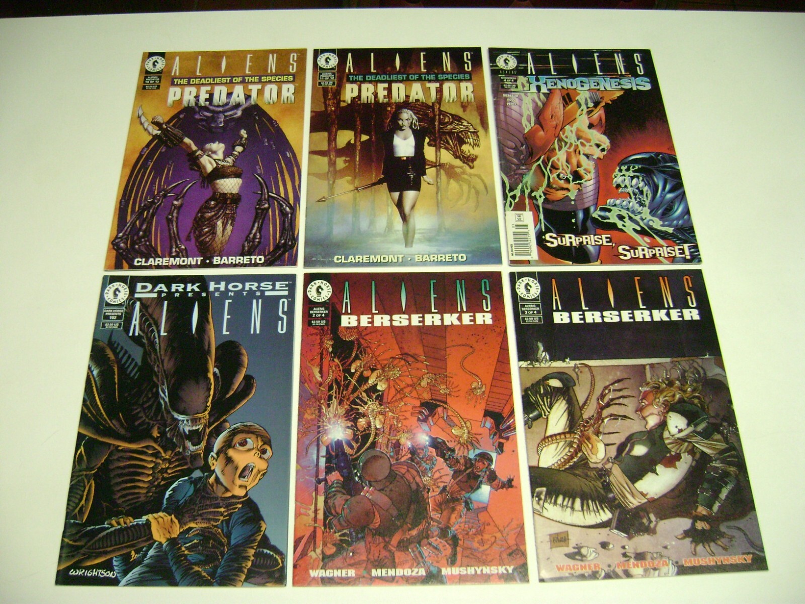 1995-96 Dark Horse, ALIENS, comic lot of 6, Predator