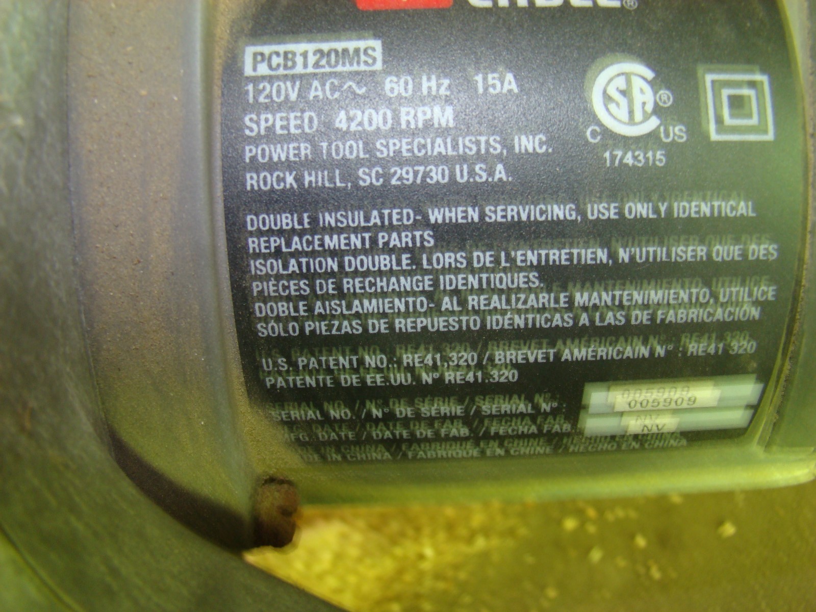 Porter Cable 12-in 15 AMP  Compound Miter Saw (lot 1 )