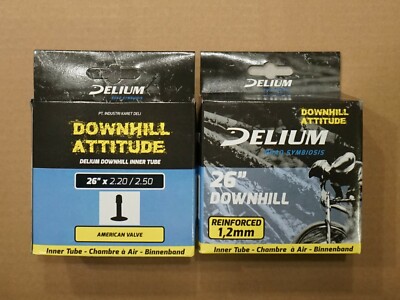2 Pack Deli Bike Bicycle Heavy Duty Reinforced Inner Tubes 26x2.20~2.50 35mm SV