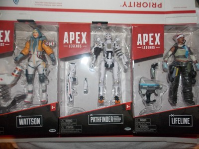 2023 Jakks, (5) Apex Legends Figures, Pathfinder/Mirage/Loba/Wattson/Lifeline