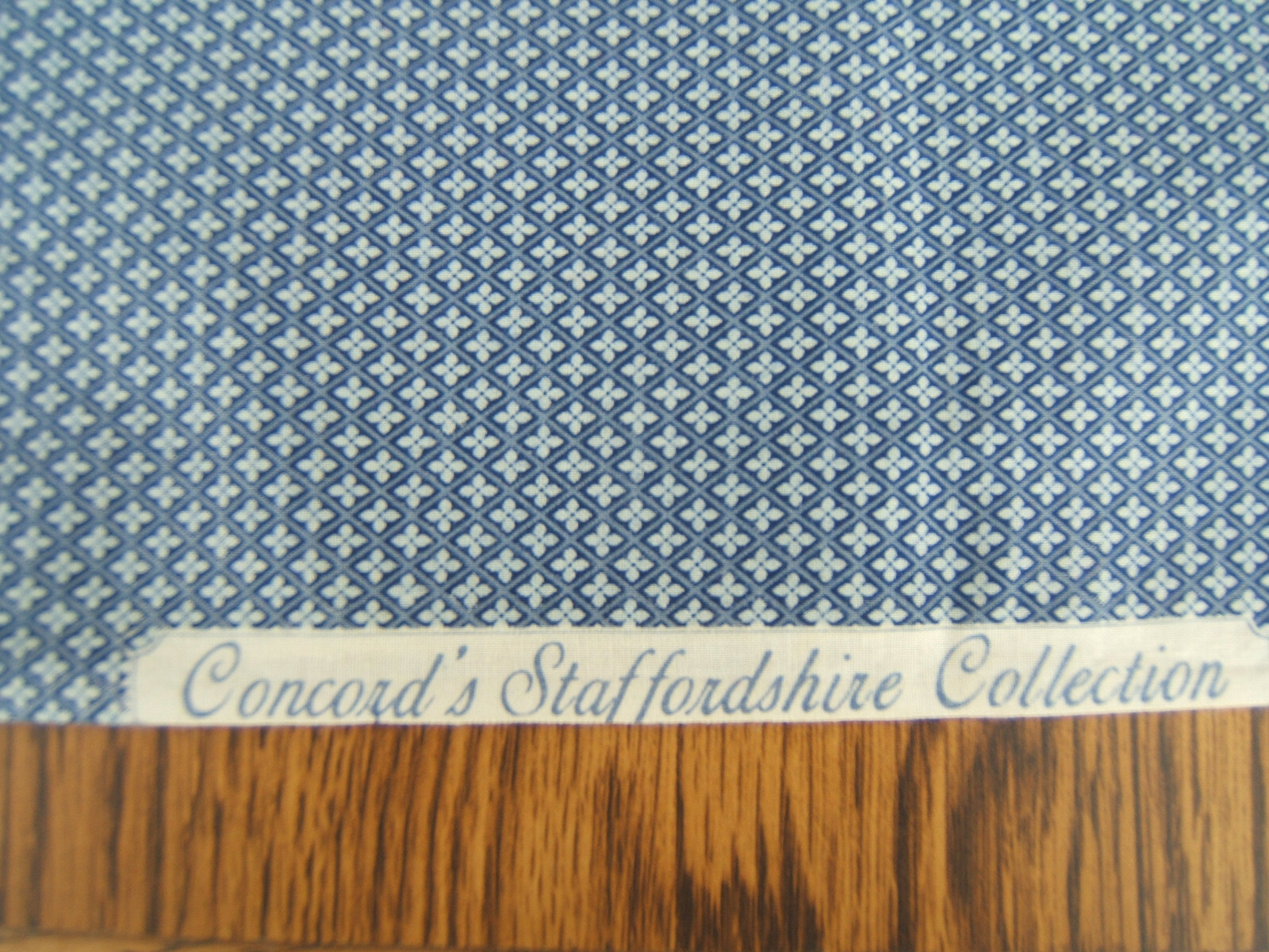 Vintage Concord's Staffordshire Cotton Fabric Blue Small Print ~ 35