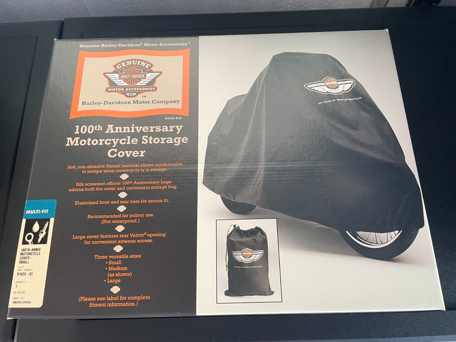 Harley-Davidson 100th Anniversary Motorcycle Storage Cover