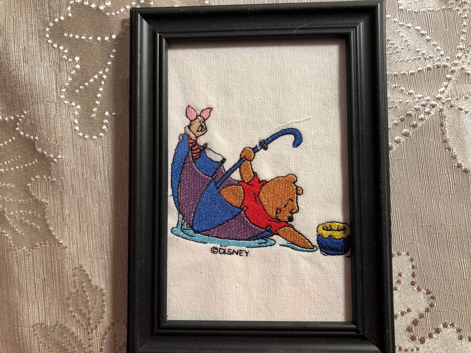 3  Wall Hangings Mickey, Minnie...Dumbo...Winnie the Pooh... Machine Embrodered