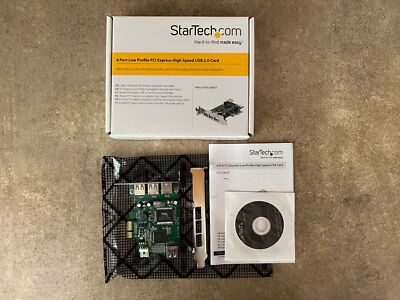 StarTech.com 4-Port LP PCI Express High-Speed USB 2.0 Card PEXUSB4DP N6-4w