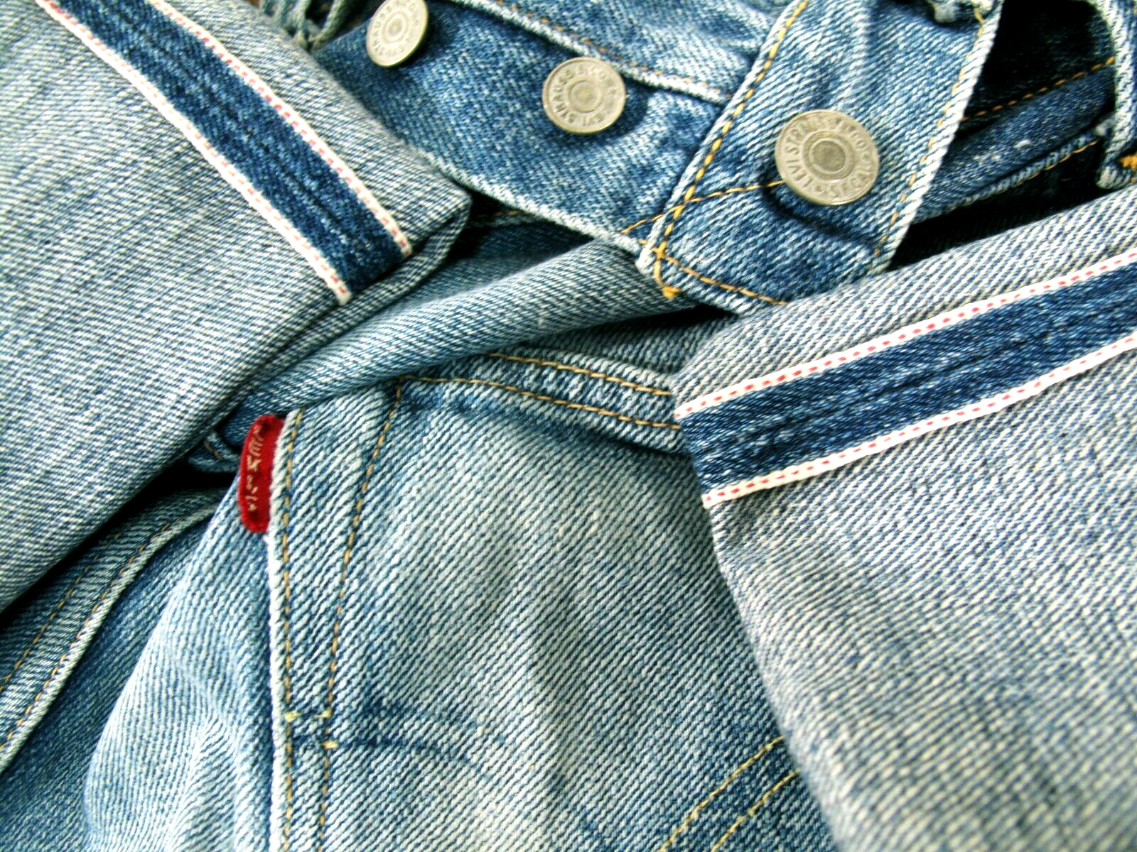 HOT VTG 1947 REPRO LEVI'S 501 BIG E SELVEDGE JP BUTTON Jeans HOT VTG 1947 REPRO LEVI'S 501 BIG E SELVEDGE JP BUTTON Jeans