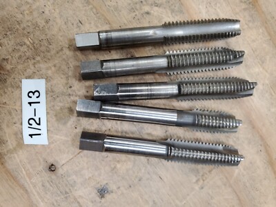 Machine Tap, 1/2-13 Lot of 5 quality taps, some new, some used from tool crib