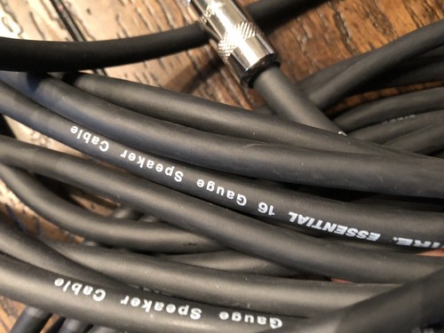 TWO- Livewire Essential 16g Speaker Cable 1/4 in. to 1/4 in. 25 ft. Black