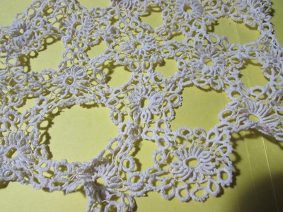 VINTAGE ANTIQUE white handmade 8 - 8 1/2