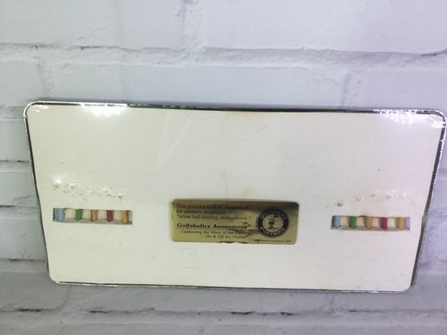 Golfaholics Anonymous Keep Swinging Metal License Plate Frame Great Gift Vintage