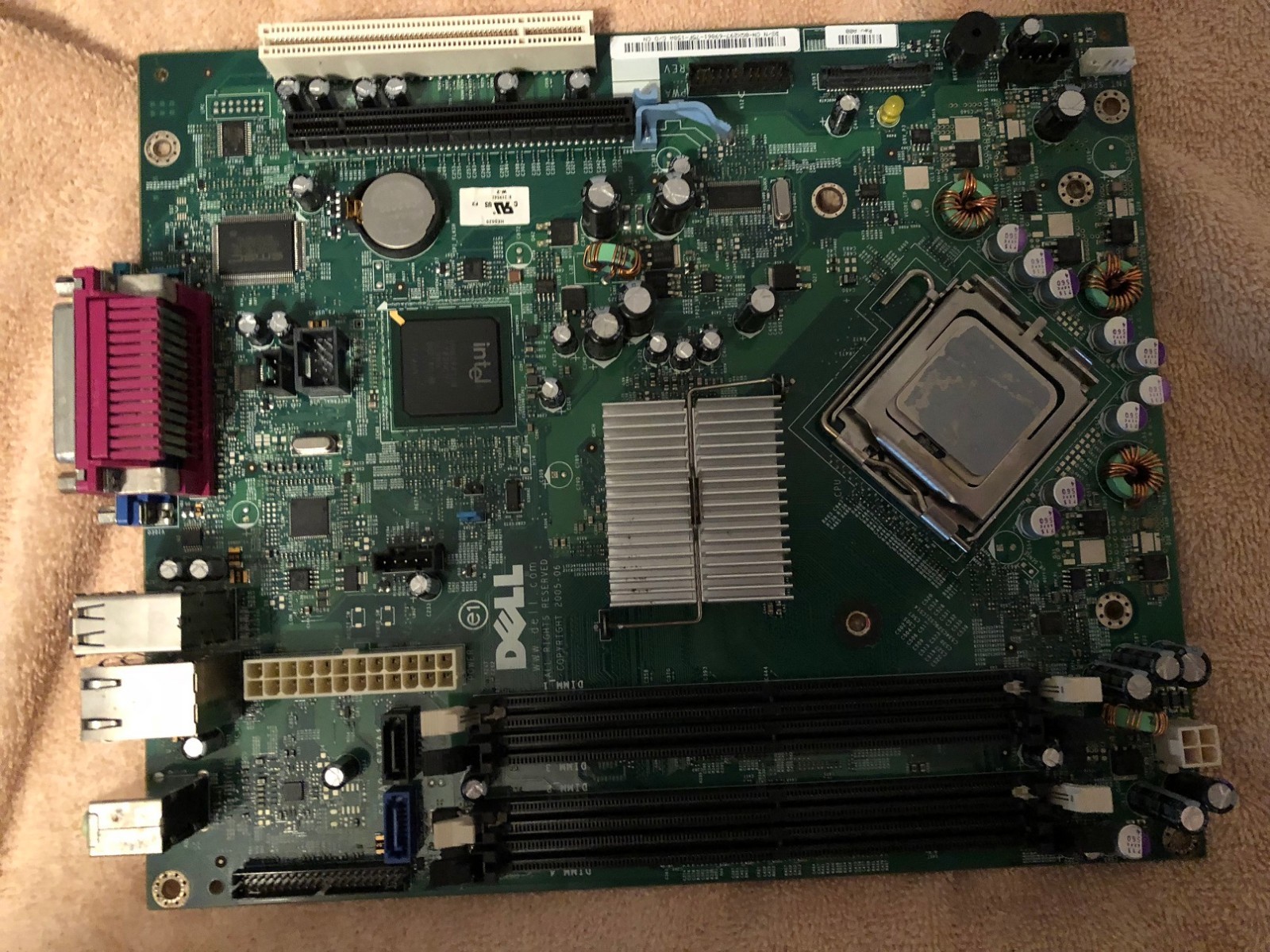 Dell GX745 Motherboard 0GX297 with Intel Core 2 Duo CPU x6