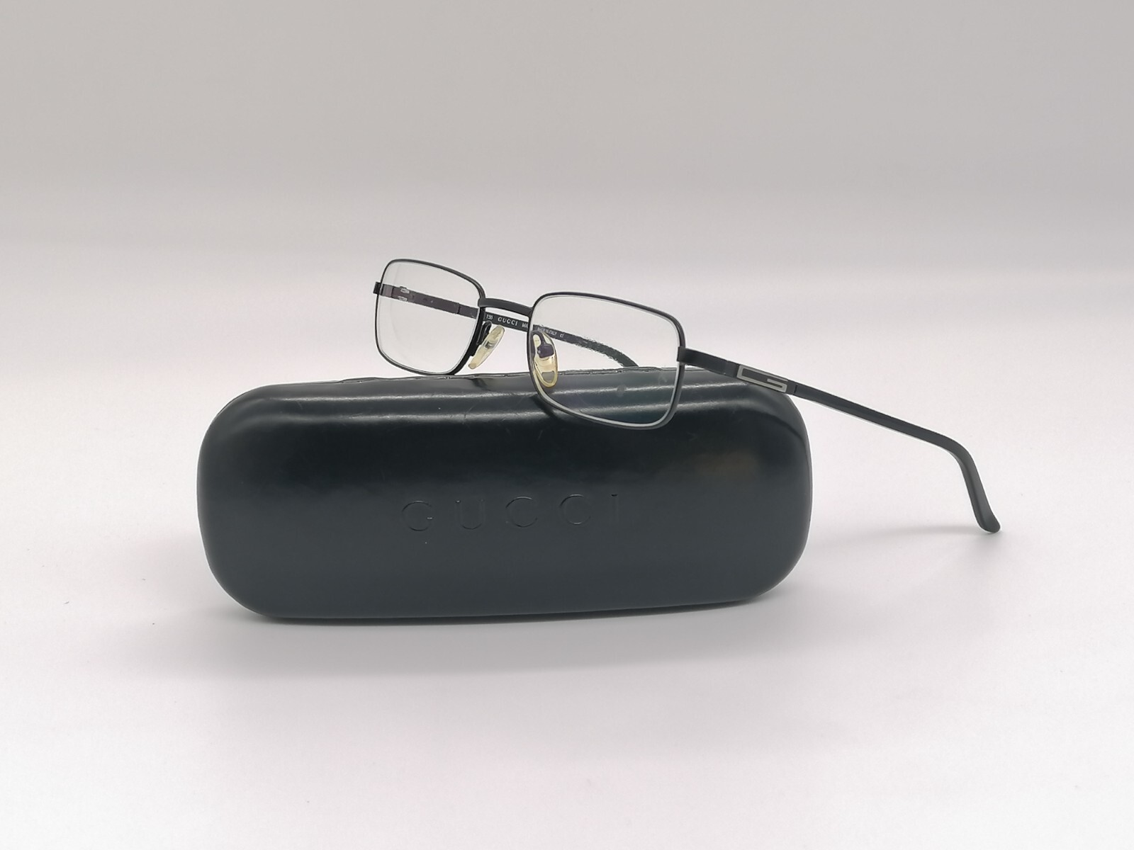 Authentic GUCCI GG 1373 Square Metal Glasses Frame Unisex