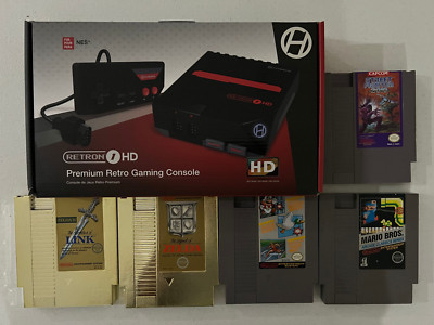 RETRON HD EDITION BLACK - NES 5 Game BUNDLE Zelda Mario Bros Street Fighter