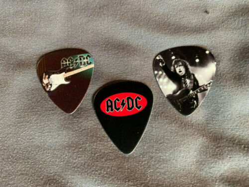 Lot (3) NOVELTY GUITAR PICK - AC/DC - Group Band Logo Photo FREE SHIP! FAST!