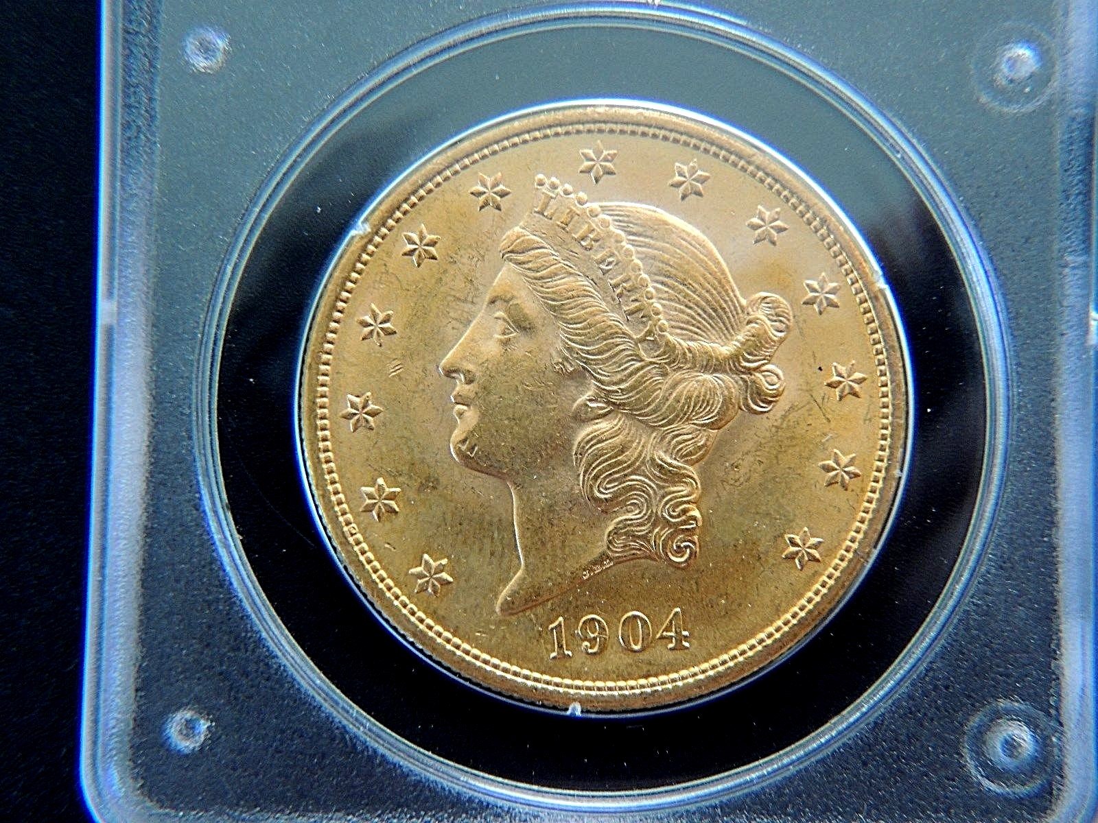 1904 $20 LIBERTY GOLD DOUBLE EAGLE  (PCGS MS63)