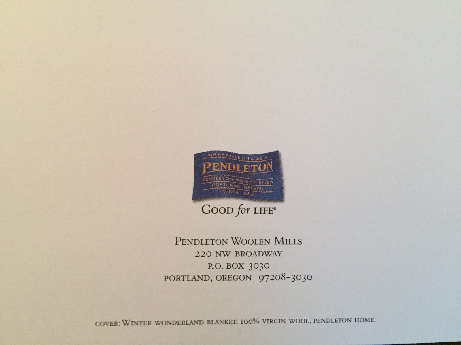 Pendleton Woolen Mills Holiday Note/Gift Cards w/Pendleton Woolen Mills Pencils