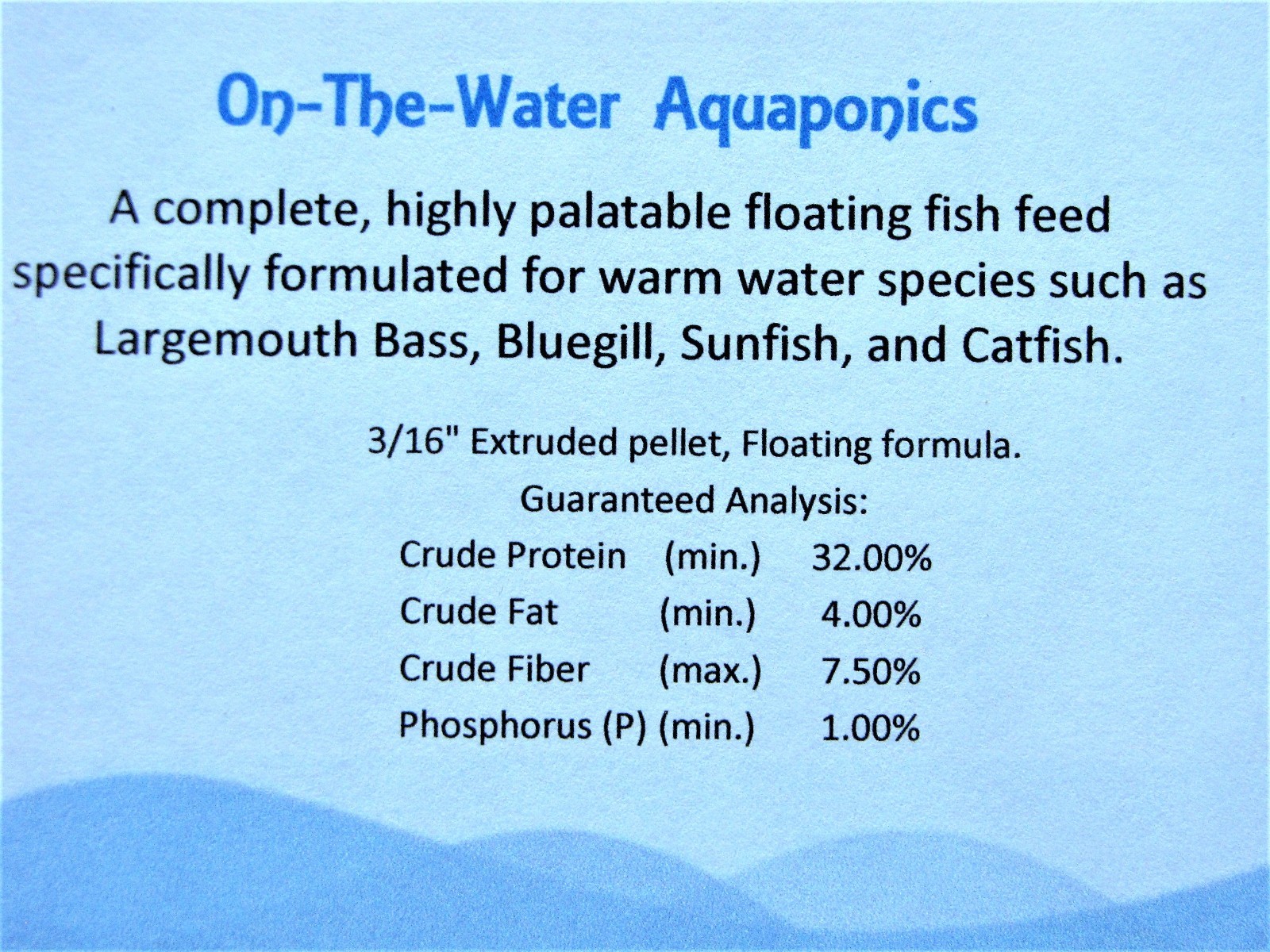 FLOATING Fish feed pellets 3/8