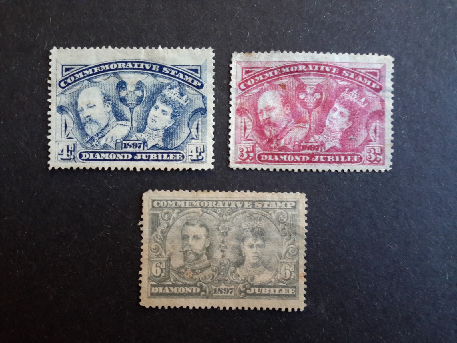 stamps Great Britain - 1897 3d Diamond Jubilee Queen