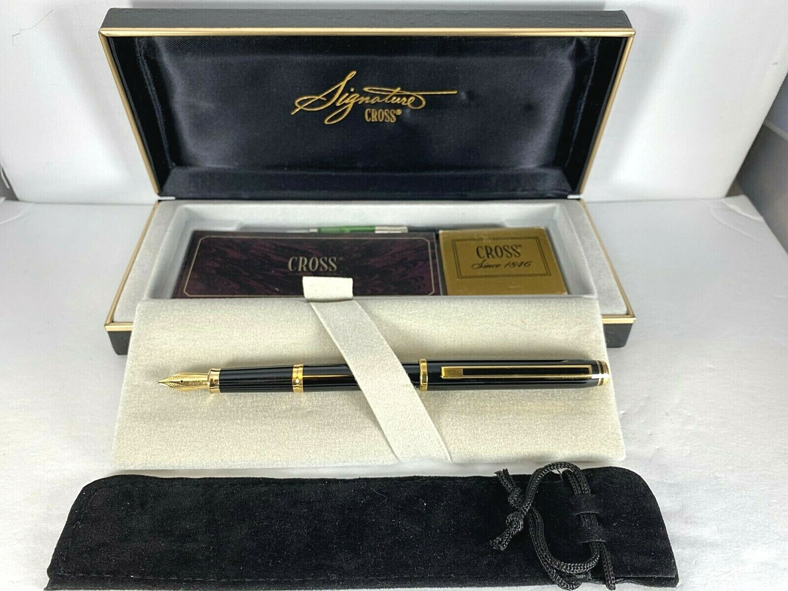 FILLIN LUCENT｜BLACK 26cm Coventry Black Lacquer Pen and Pencil Gift Set | Cross