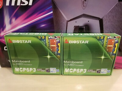 BIOSTAR MCP6P3 Mainboard - NEW, SEALED, RETAIL BOX! Great For Retro Builds!