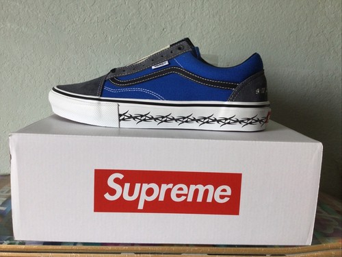 新品 Supreme Vans Old Skool 10 28  Supreme x Vans Old Skool Low Men's Size 10 Royal Blue Black