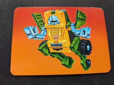 1985 Hasbro Transformers Action Card # 23 Brawn - Orange Variant (NM)