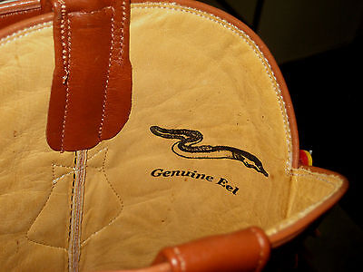 Pre-owned Los Altos Boots Los Altos Women Cognac Genuine Eel Western Cowboy Boot (m) L090803 In Brown