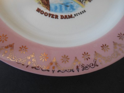 Hoover Dam Plate Nevada NV Vintage Homer Laughlin Made in USA