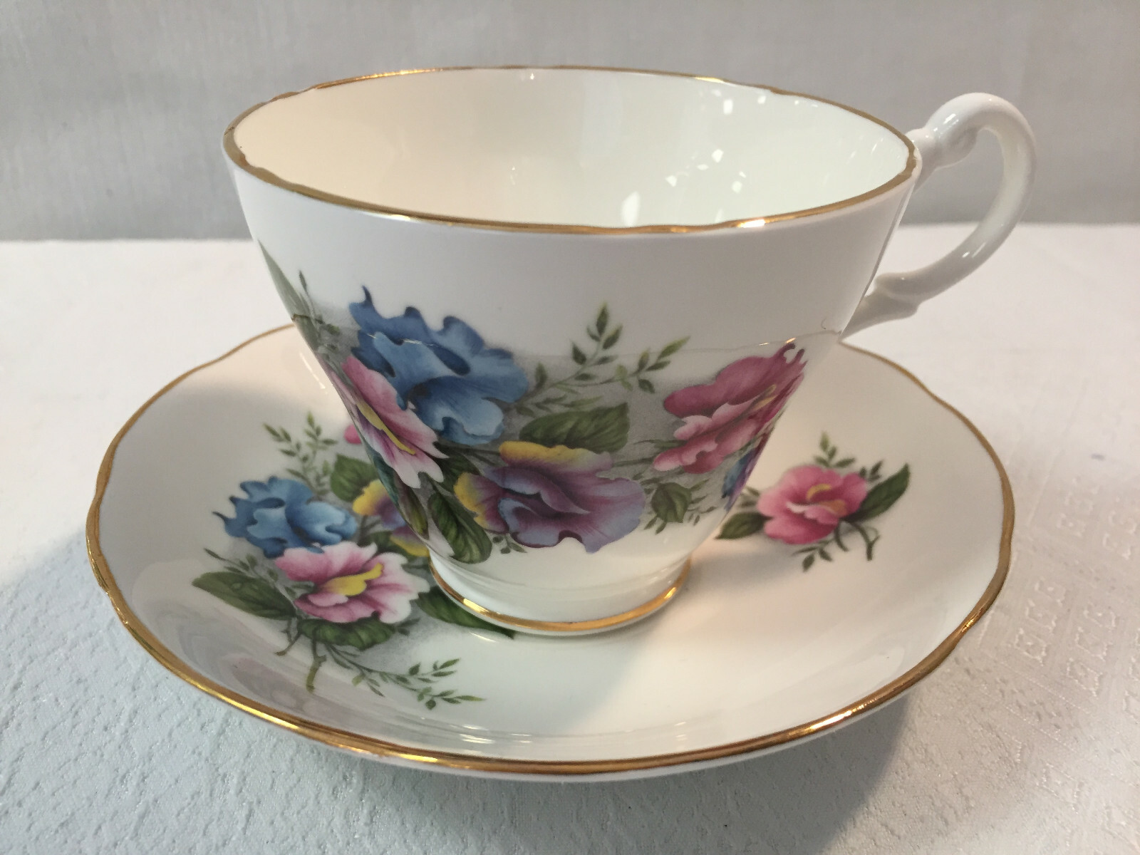 Vintage Cup and Saucer , Allyn Nelson Collection, Fine Bone China , England.