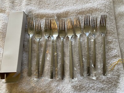 Lot of 12 NEW Sola For DELTA AIRLINES Dinner Full Size Forks 8  Stainless Steel
