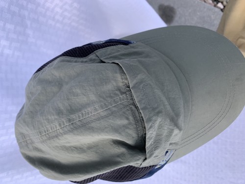 Rare! Columbia Fishing Fish Cap Hat Adjustable Velcro pocket on forehead