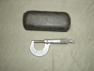 moore&wright 961B micrometer 0-1'' outside tool .0001 graduation used with case