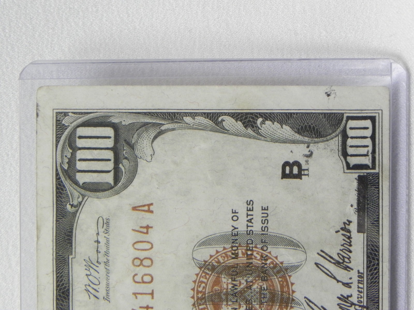 1929 $100 One Hundred Dollar Bill Federal Reserve Bank of New York