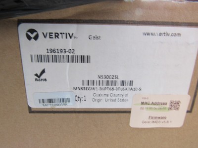 VERTIV MNS3EGW1-36PT68-3TL6A10-S  NS30025L PDU