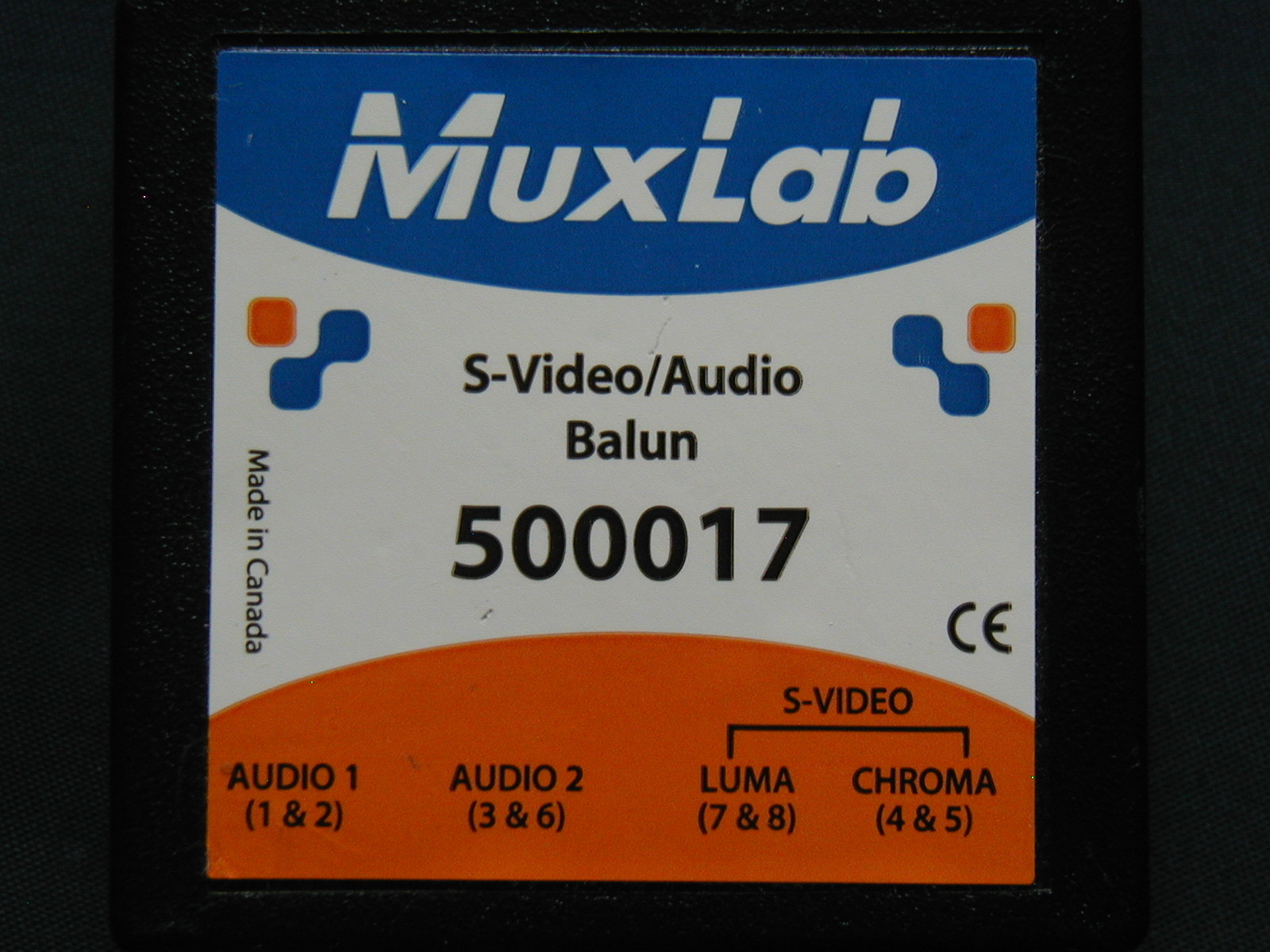 MUXLAB 50007 S-Video / Audio Balun CAT 5/6 Network Extender