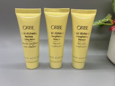 3x ORIBE Hair Alchemy Strengthening Masque/Mask .5oz/15mL Each Travel Size NWOB