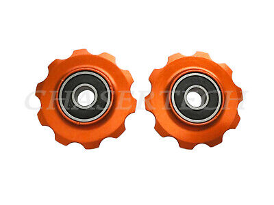 MTB Road Bike Rear Derailleur Jockey Wheel Pulley 10T Orange