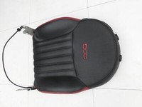 Fiat 500 312 07-15 Leder Sitzbezug Rückenpolster Rechts Vorne für Beifahrer Sitz Schwarz Rot Fiat 500 312 07-15... Vorschau 4