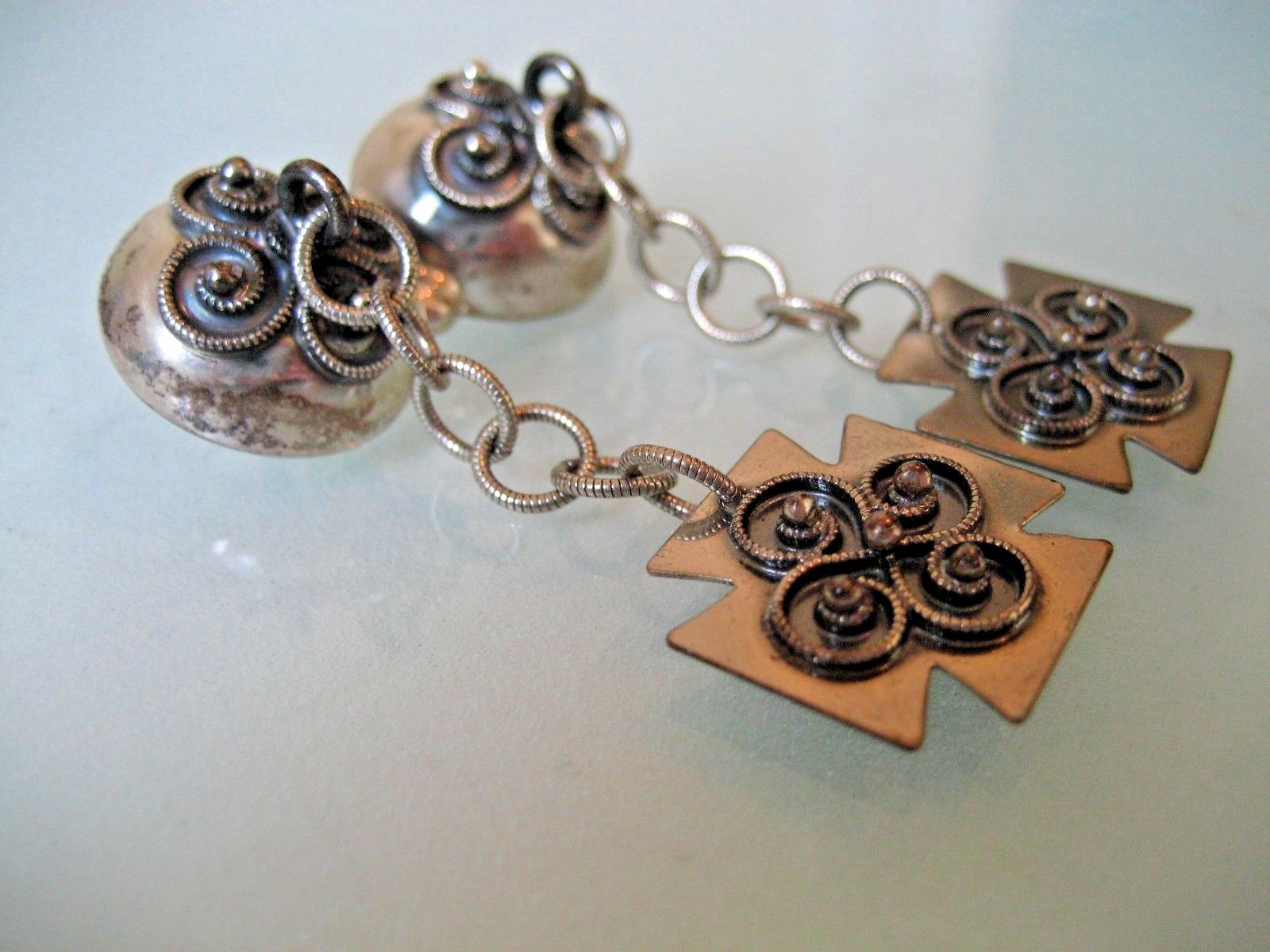 VINTAGE STERLING SILVER SOLJE NORWEGIAN TRADITIONAL BROOCH SIGNED J