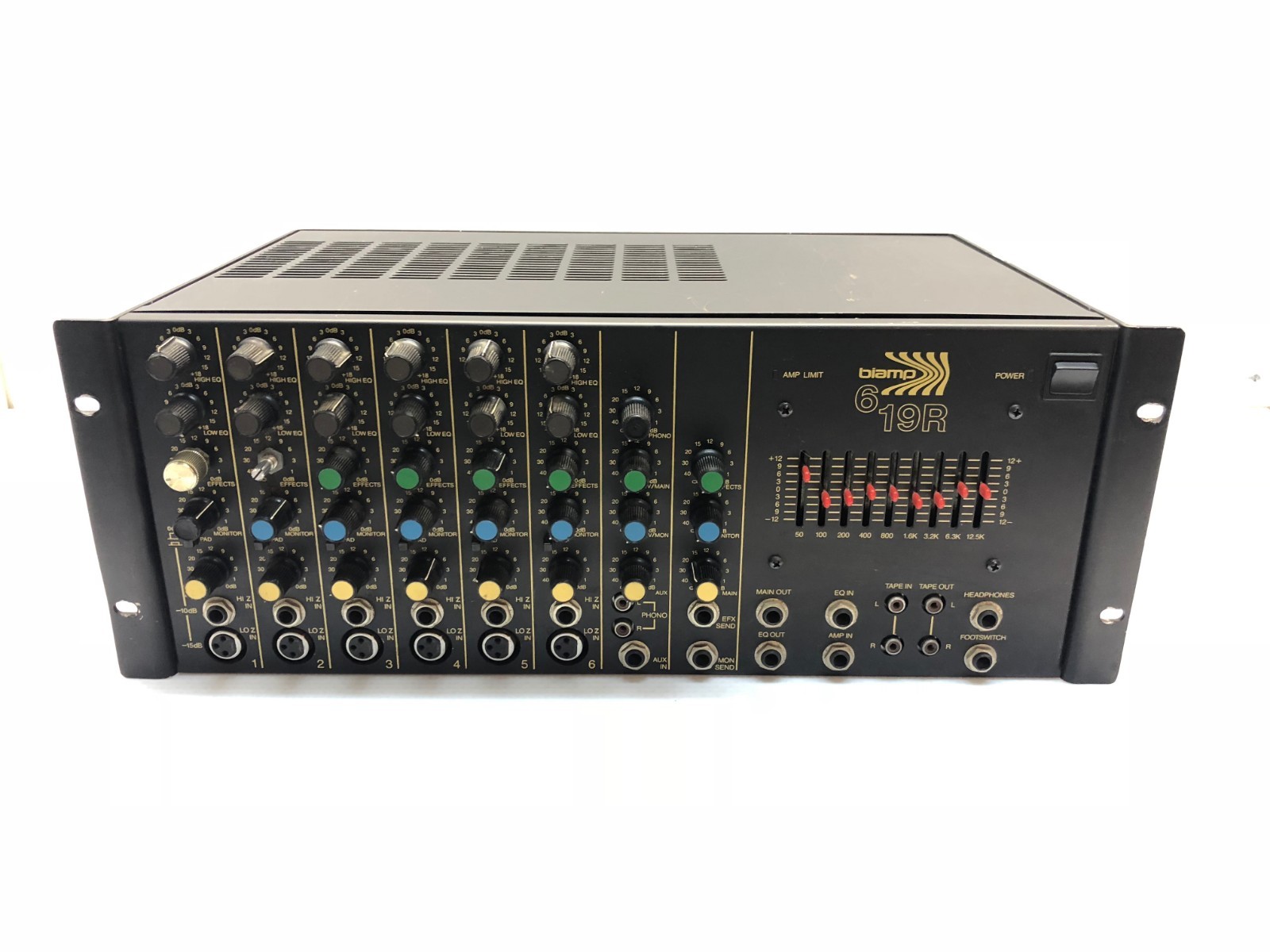 Biamp 619 Powered Mixer Amp Vintage USA Made Amplifier Tuner Rare
