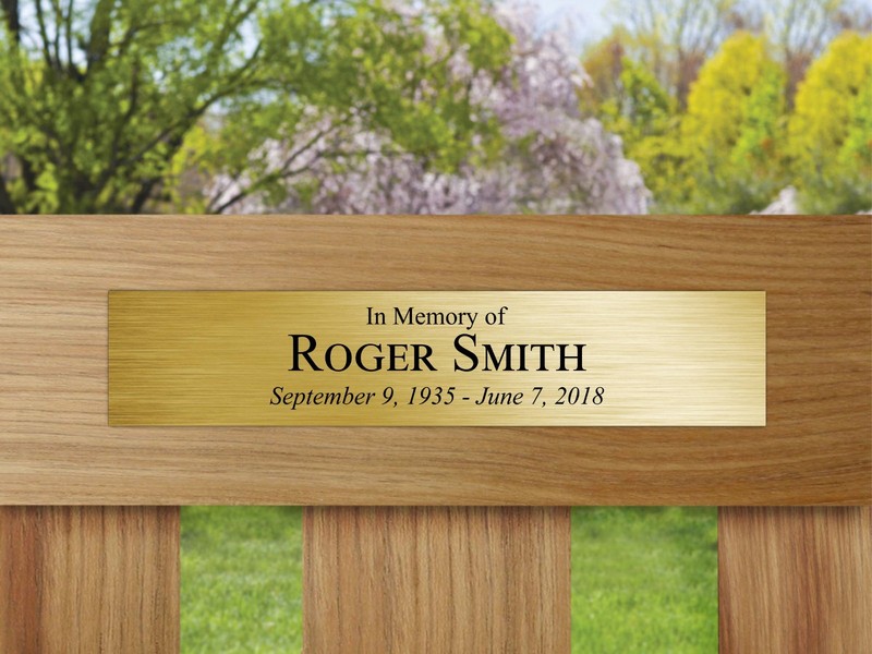 Outdoor Memorial Custom Plaque Plastic Engraved In Memory of Plate