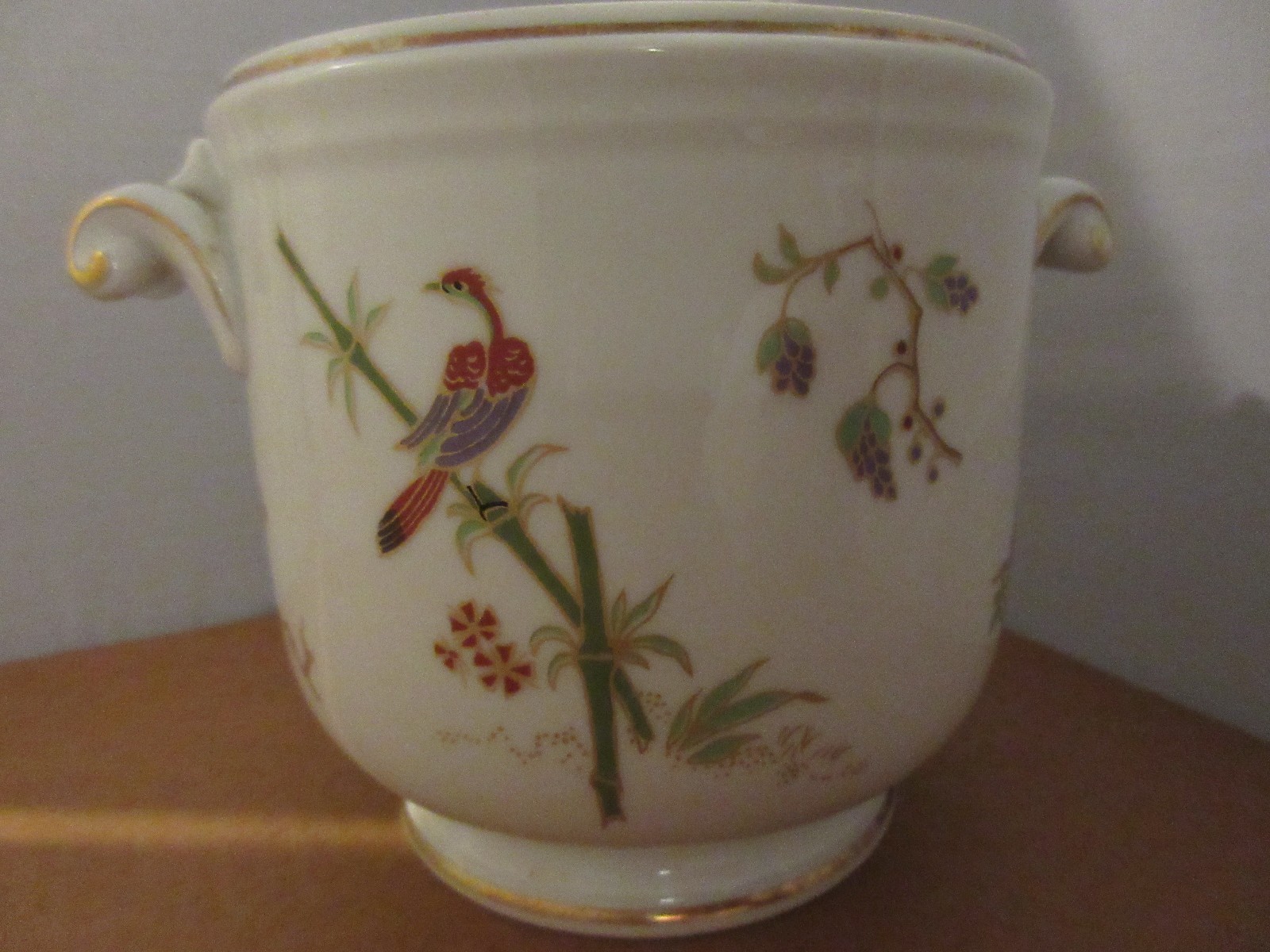 RICHARD GINORI Ice Bucket Multi-colored Birds a Butterfly Signed original Label