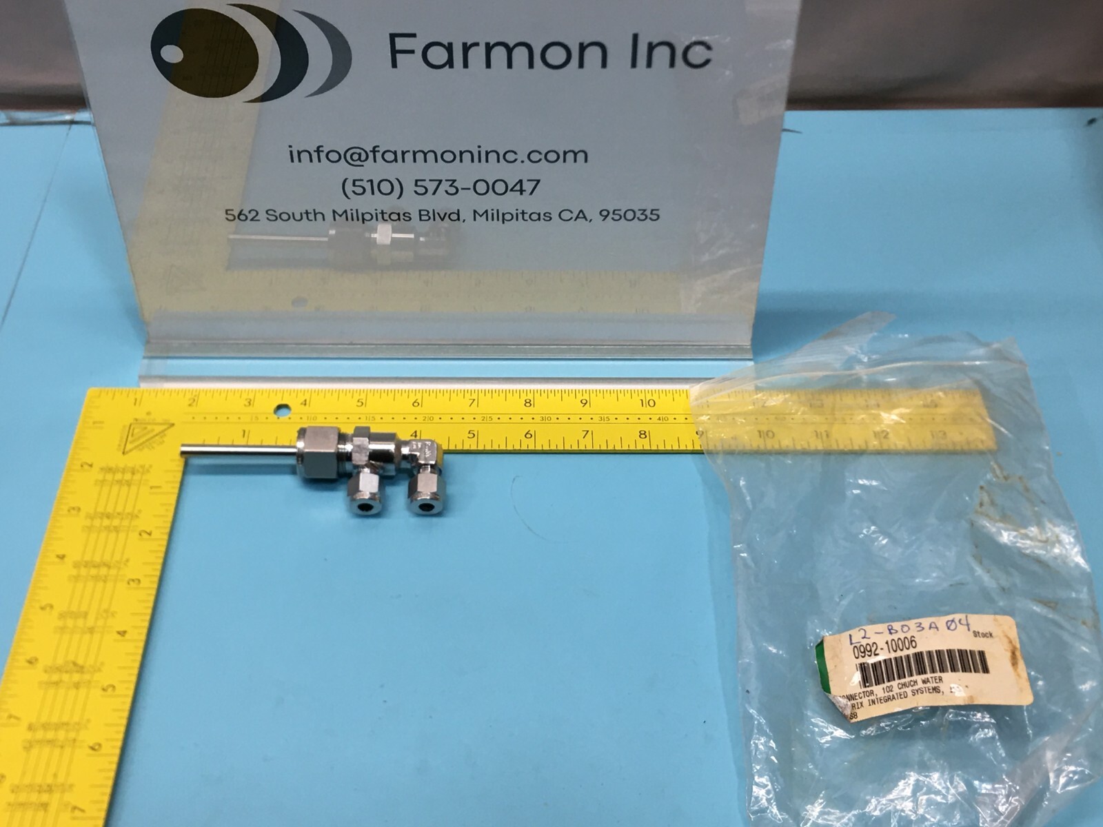 MATRIX 0992-10006, 102 CHUCH WATER, HEAT EXCHANGER CONNECTOR ASSY, 184876