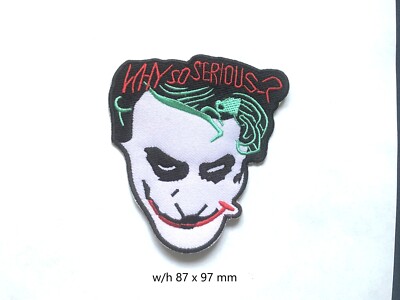  ''Why so Serious'' The Joker Embroidered Patch sew on iron on cloth patches badge